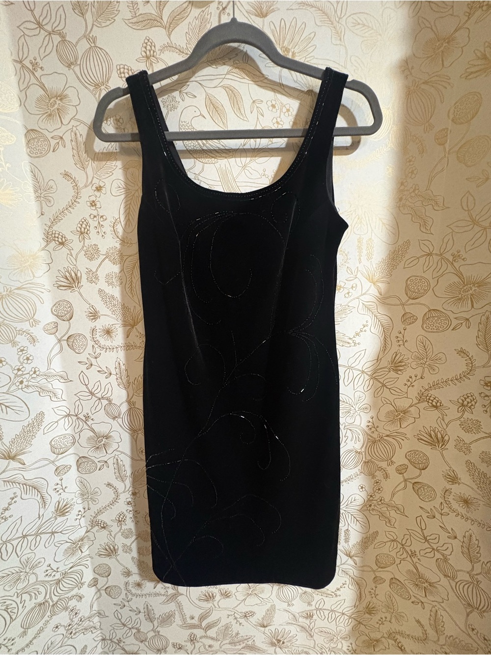 Robbie Bee Black Sleeveless Beaded Mini Dress